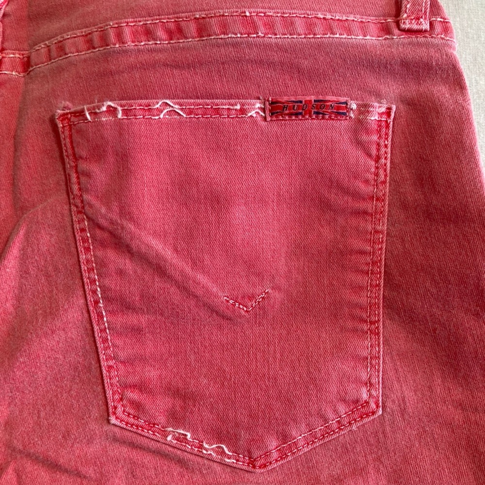 Hudson Skinny Jeans Womens 28 Faded Pink Stretch Denim WM407JFD Made in USA - Picture 15 of 16